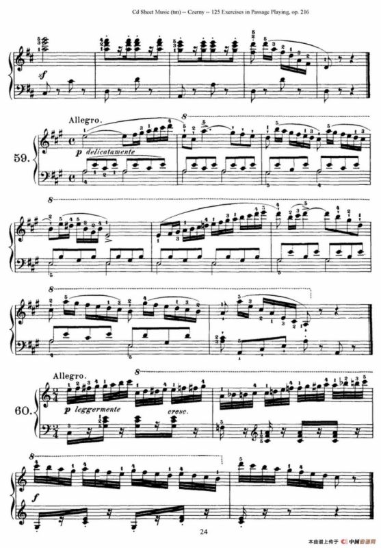 125 Exercises in Passage Playing Op.261（车尔尼125首钢琴短乐句练习曲（42——60））
