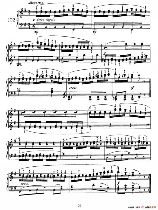 One Hundred and Ten Easy and Progressive Exercises Op.453（车尔尼110首简易练习曲 101——110）