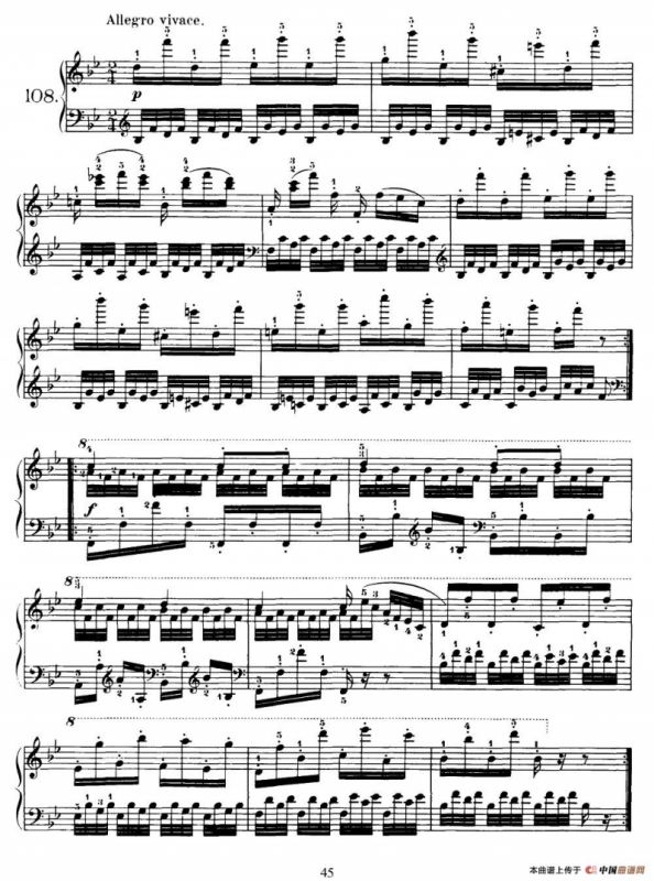 One Hundred and Ten Easy and Progressive Exercises Op.453（车尔尼110首简易练习曲 101——110）