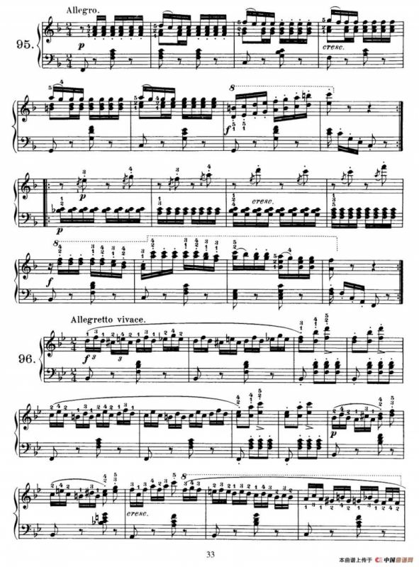 One Hundred and Ten Easy and Progressive Exercises Op.453（车尔尼110首简易练习曲 90——100）