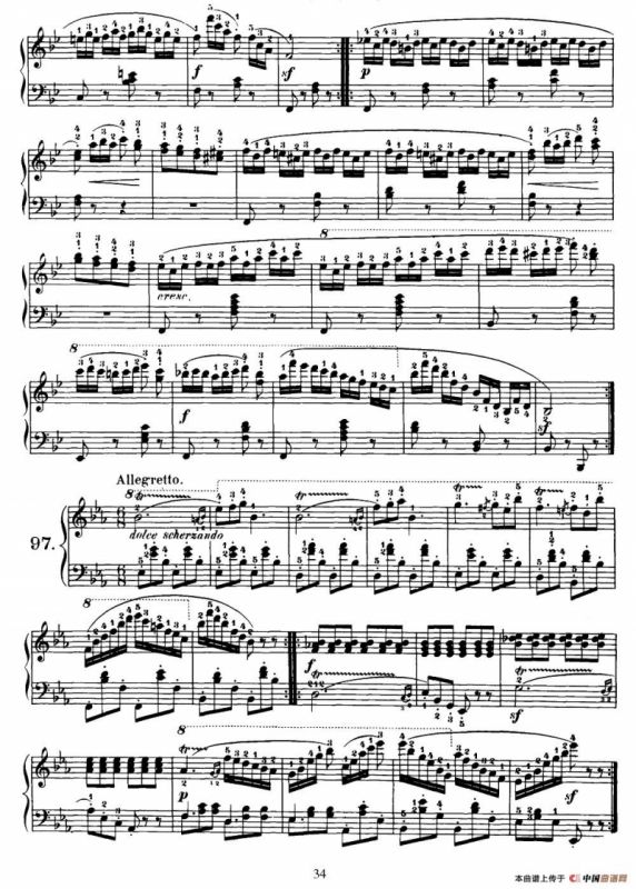 One Hundred and Ten Easy and Progressive Exercises Op.453（车尔尼110首简易练习曲 90——100）