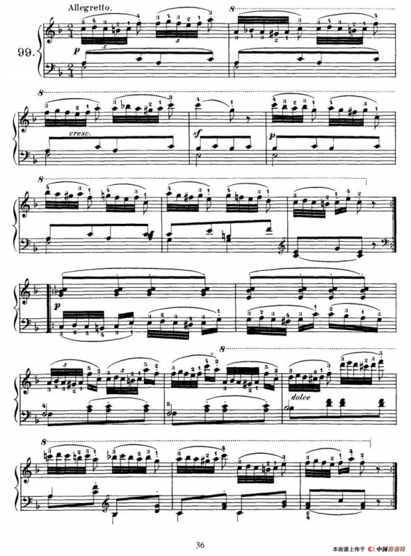 One Hundred and Ten Easy and Progressive Exercises Op.453（车尔尼110首简易练习曲 90——100）