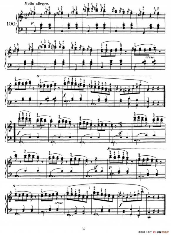 One Hundred and Ten Easy and Progressive Exercises Op.453（车尔尼110首简易练习曲 90——100）