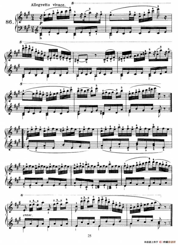 One Hundred and Ten Easy and Progressive Exercises Op.453（车尔尼110首简易练习曲 81——89）