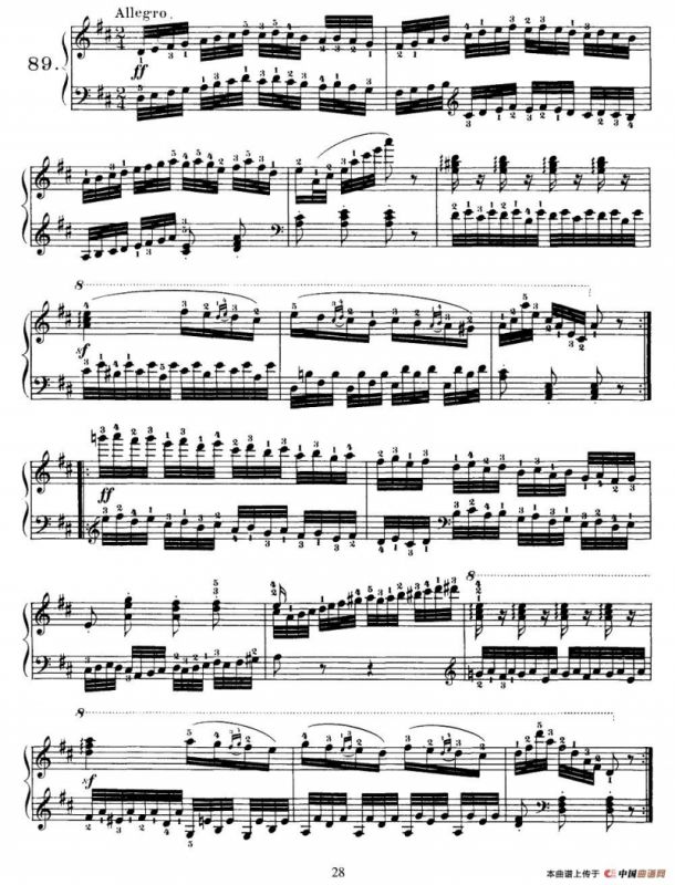 One Hundred and Ten Easy and Progressive Exercises Op.453（车尔尼110首简易练习曲 81——89）