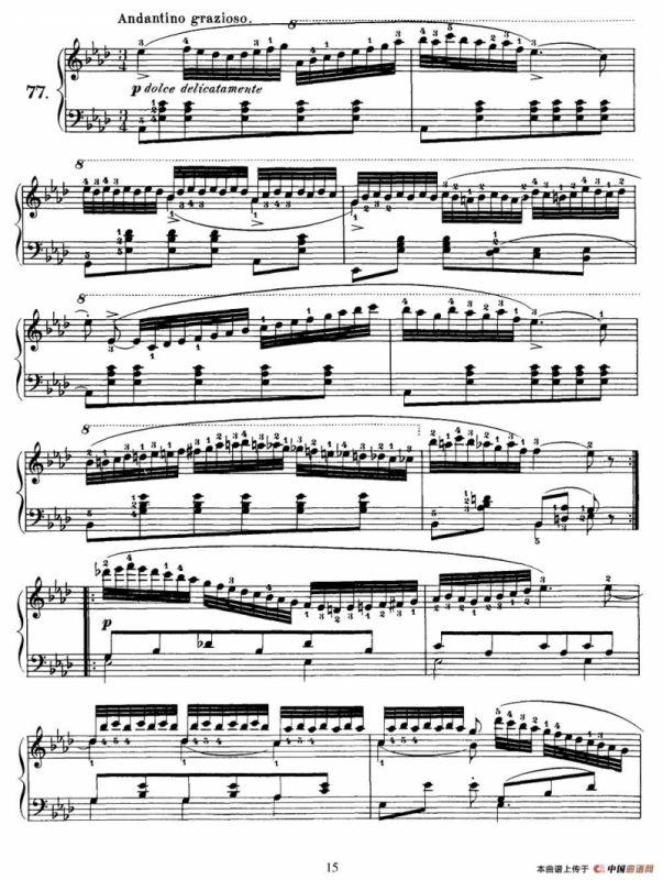 One Hundred and Ten Easy and Progressive Exercises Op.453（车尔尼110首简易练习曲 72——80）