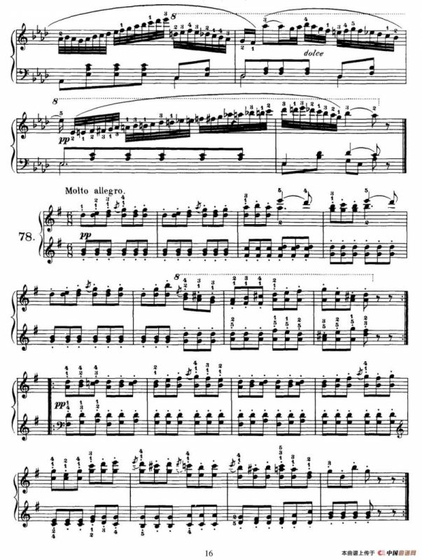 One Hundred and Ten Easy and Progressive Exercises Op.453（车尔尼110首简易练习曲 72——80）