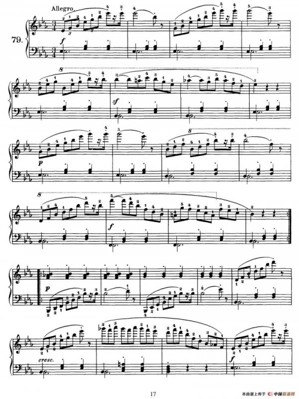 One Hundred and Ten Easy and Progressive Exercises Op.453（车尔尼110首简易练习曲 72——80）