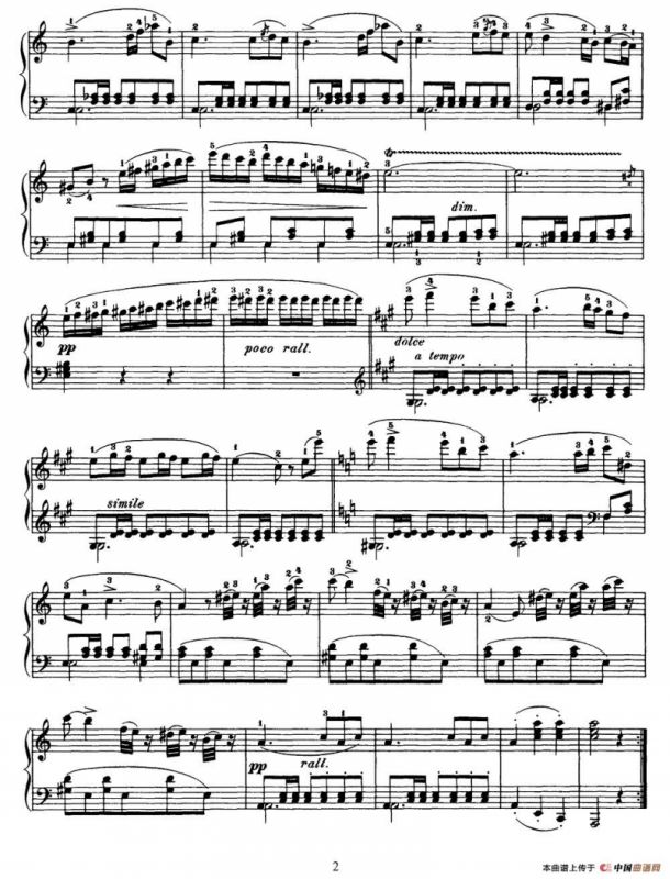 One Hundred and Ten Easy and Progressive Exercises Op.453（车尔尼110首简易练习曲 61——71）