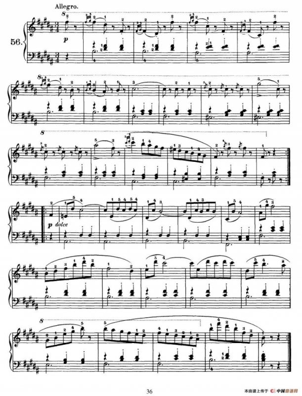 One Hundred and Ten Easy and Progressive Exercises Op.453（车尔尼110首简易练习曲 52——60）