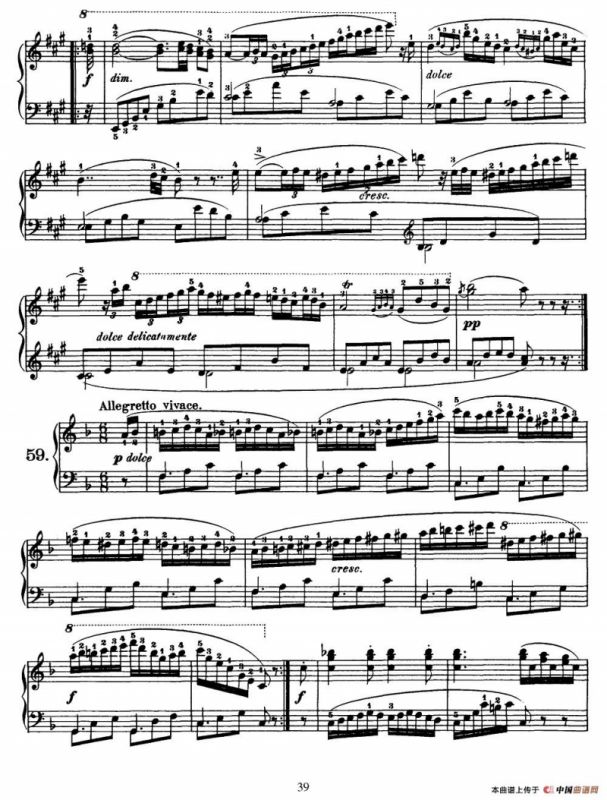 One Hundred and Ten Easy and Progressive Exercises Op.453（车尔尼110首简易练习曲 52——60）