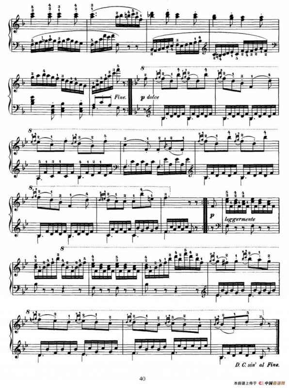 One Hundred and Ten Easy and Progressive Exercises Op.453（车尔尼110首简易练习曲 52——60）