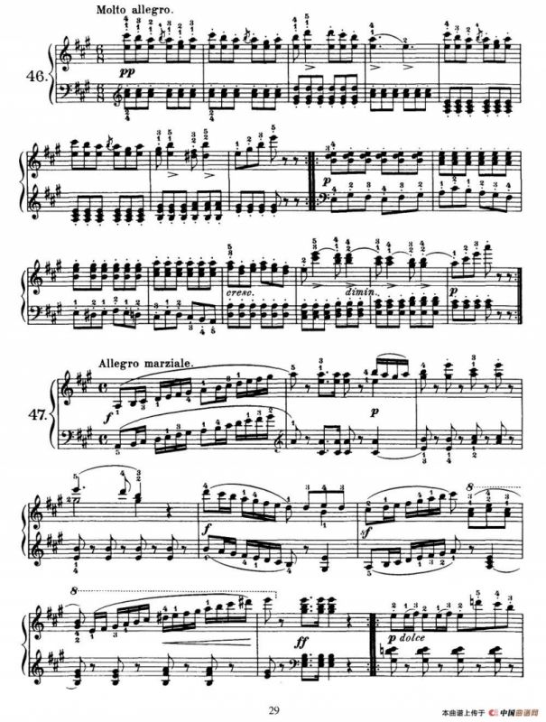 One Hundred and Ten Easy and Progressive Exercises Op.453（车尔尼110首简易练习曲 41——51）