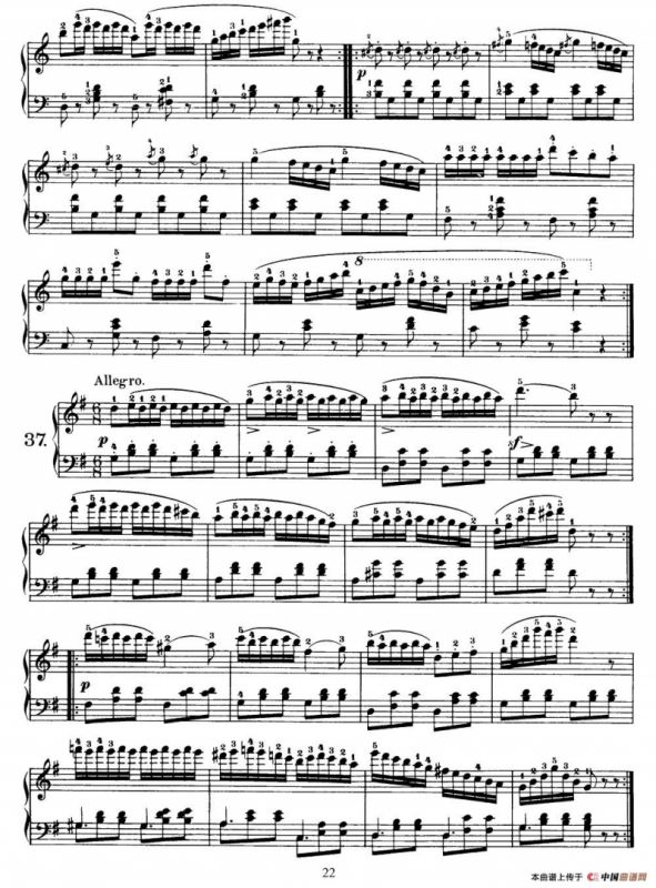 One Hundred and Ten Easy and Progressive Exercises Op.453（车尔尼110首简易练习曲 31——40）