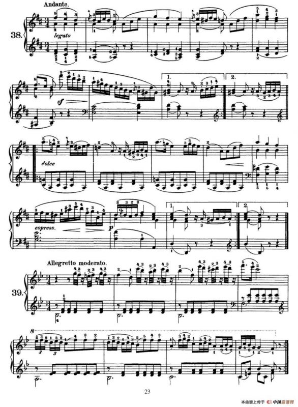 One Hundred and Ten Easy and Progressive Exercises Op.453（车尔尼110首简易练习曲 31——40）