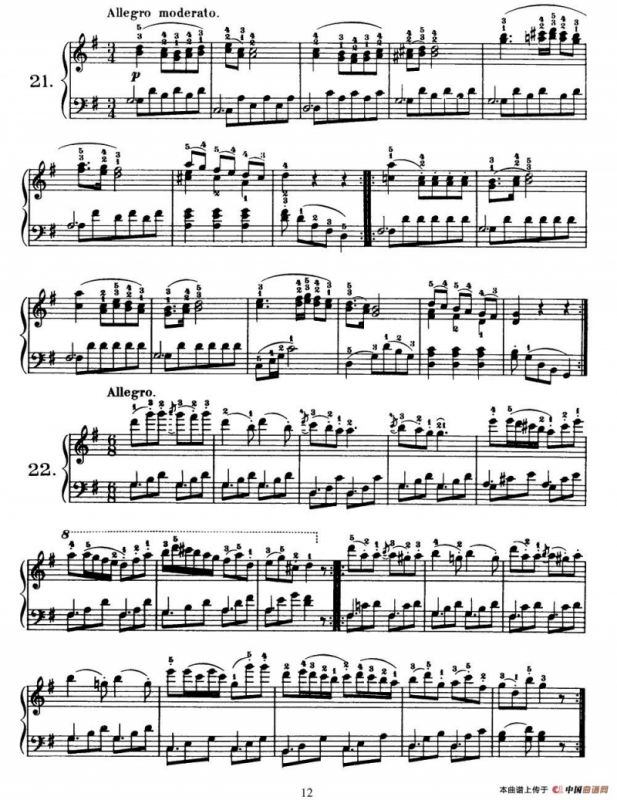 One Hundred and Ten Easy and Progressive Exercises Op.453（车尔尼110首简易练习曲 21——30）