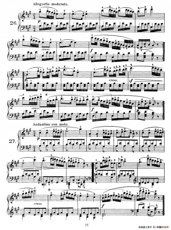 One Hundred and Ten Easy and Progressive Exercises Op.453（车尔尼110首简易练习曲 21——30）