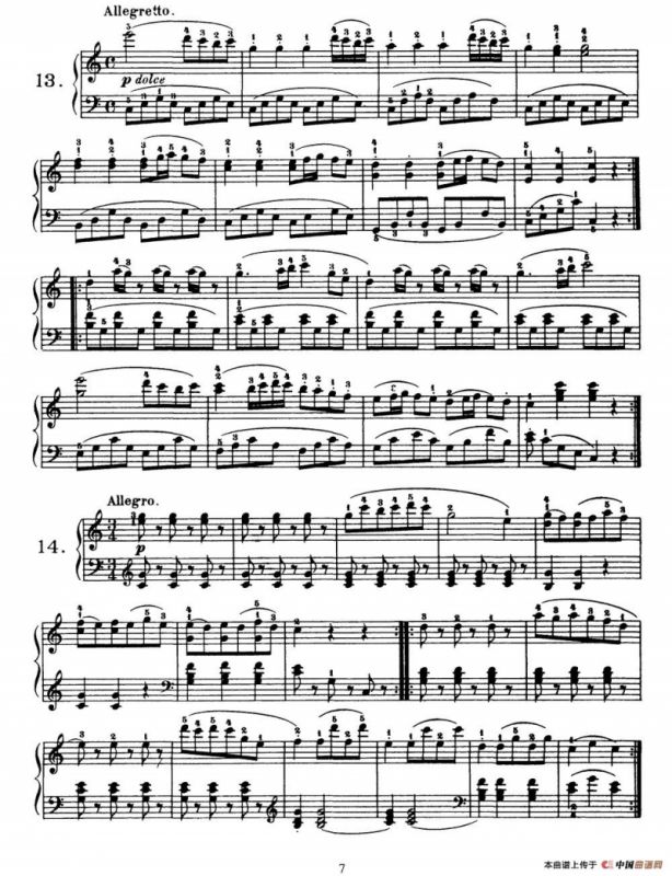 One Hundred and Ten Easy and Progressive Exercises Op.453（车尔尼110首简易练习曲 11——20）