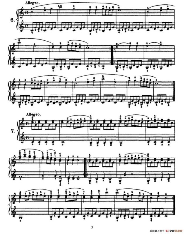 One Hundred and Ten Easy and Progressive Exercises Op.453（车尔尼110首简易练习曲 1——10）