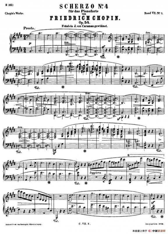 E大调钢琴谐谑曲Op.54（第四号）