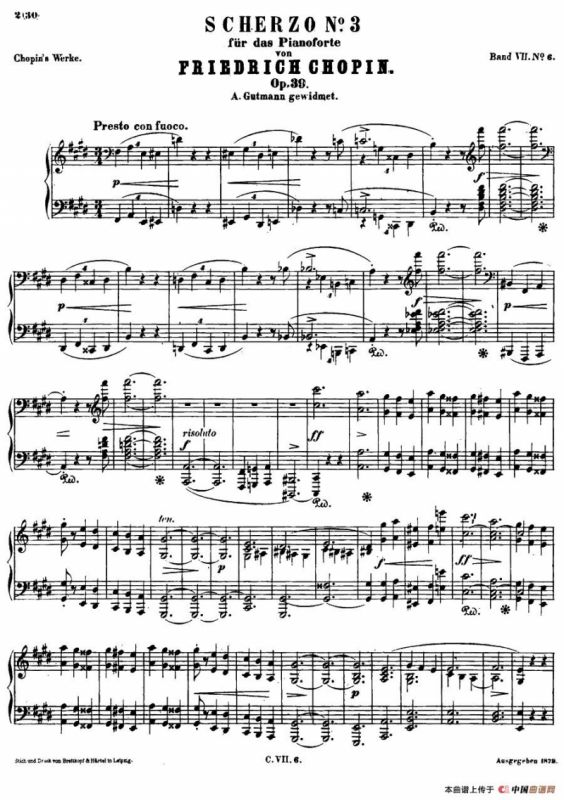 升c小调钢琴谐谑曲Op.39（第三号）