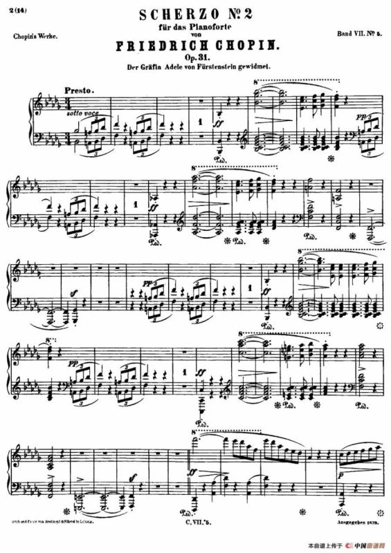 降b小调钢琴谐谑曲Op.31（第二号）