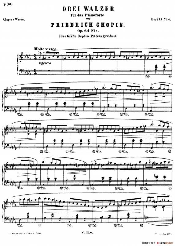 Minute Op64 No1（降D大调（小狗）圆舞曲Op.64-1 ）