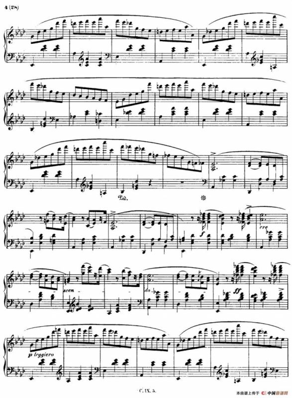 降A大调圆舞曲Op.42