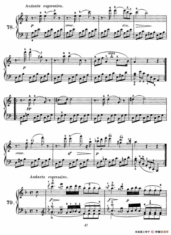 Czerny - 100 Progressive Studies Op.139（78—83）