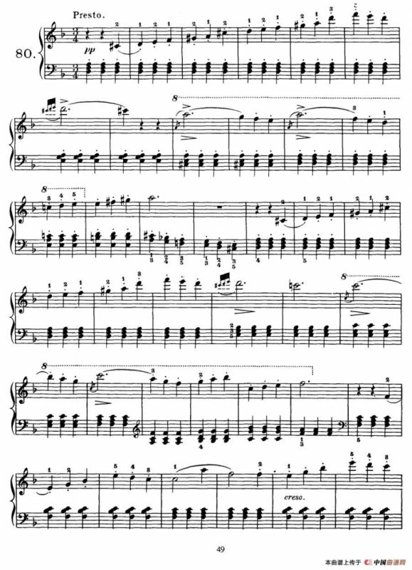 Czerny - 100 Progressive Studies Op.139（78—83）