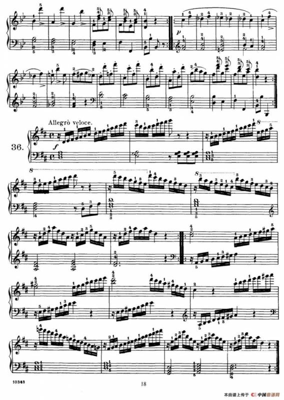 Czerny - 100 Progressive Studies Op.139（22—36）