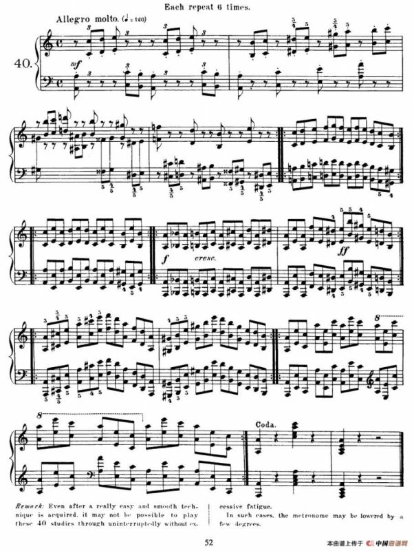 Czerny - 40 Daily Exerci Op.337（35—40）（40首日常训练曲）