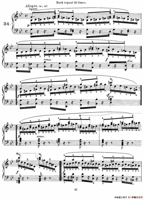 Czerny - 40 Daily Exerci Op.337（31—35）（40首日常训练曲）