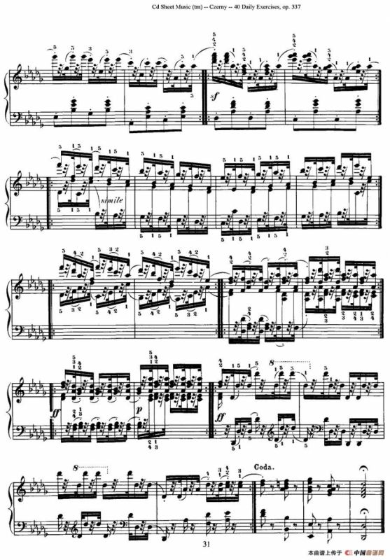 Czerny - 40 Daily Exerci Op.337（25—30）（40首日常训练曲）