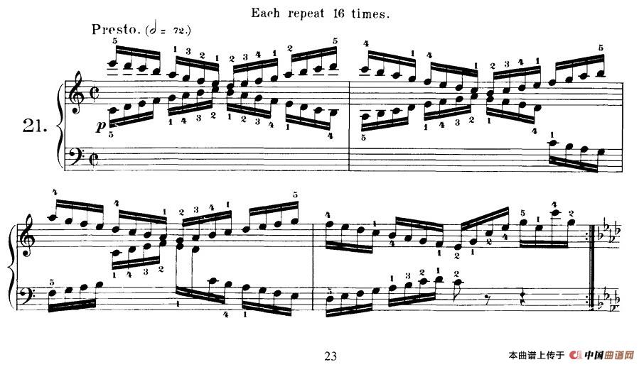 Czerny - 40 Daily Exerci Op.337（20—25）（40首日常训练曲）