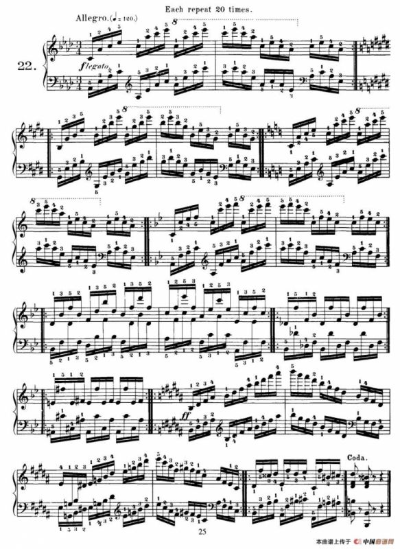 Czerny - 40 Daily Exerci Op.337（20—25）（40首日常训练曲）