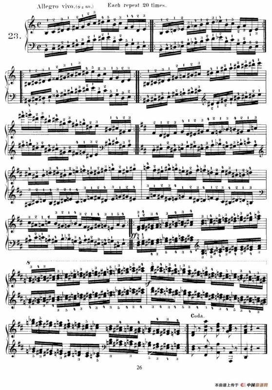 Czerny - 40 Daily Exerci Op.337（20—25）（40首日常训练曲）