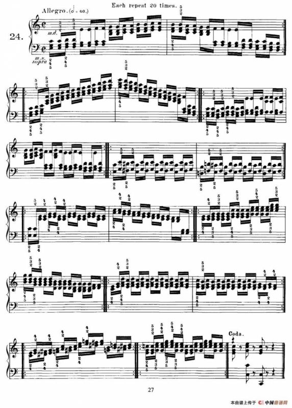 Czerny - 40 Daily Exerci Op.337（20—25）（40首日常训练曲）