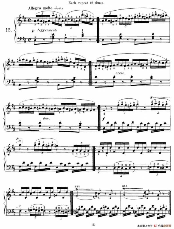 Czerny - 40 Daily Exerci Op.337（16—20）（40首日常训练曲）