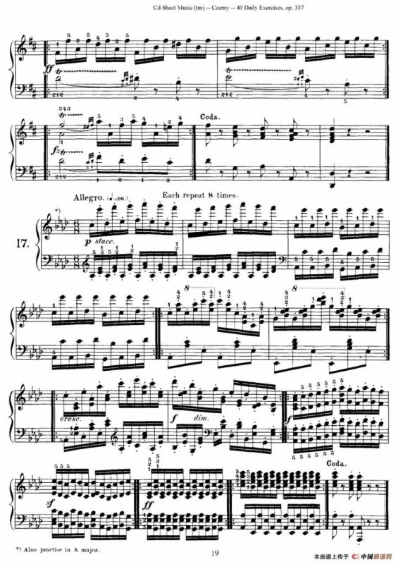 Czerny - 40 Daily Exerci Op.337（16—20）（40首日常训练曲）