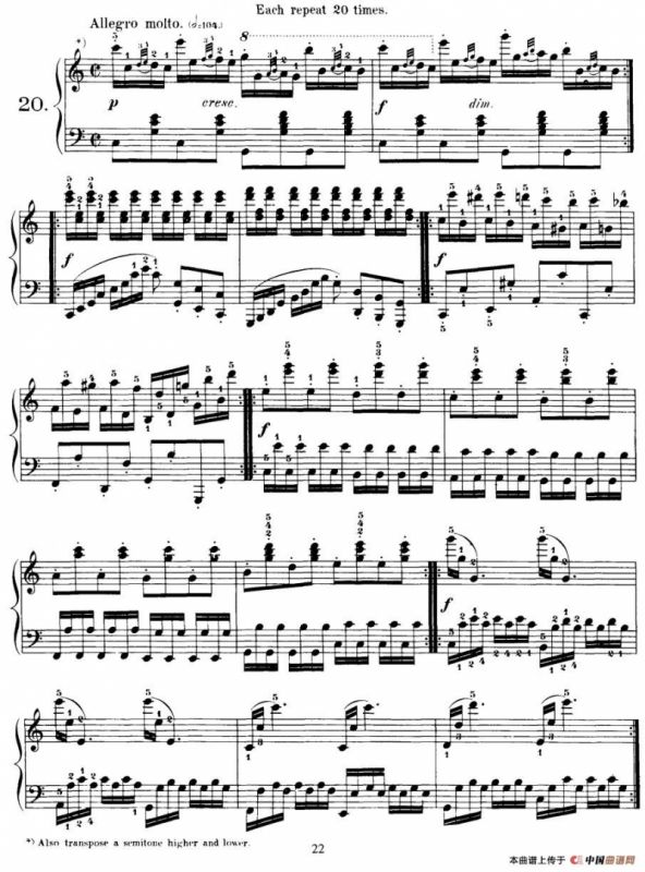 Czerny - 40 Daily Exerci Op.337（16—20）（40首日常训练曲）