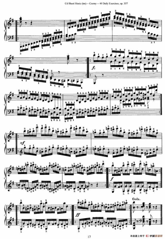 Czerny - 40 Daily Exerci Op.337（11—15）（40首日常训练曲）