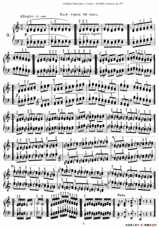 Czerny - 40 Daily Exerci Op.337（6—10）（40首日常训练曲）