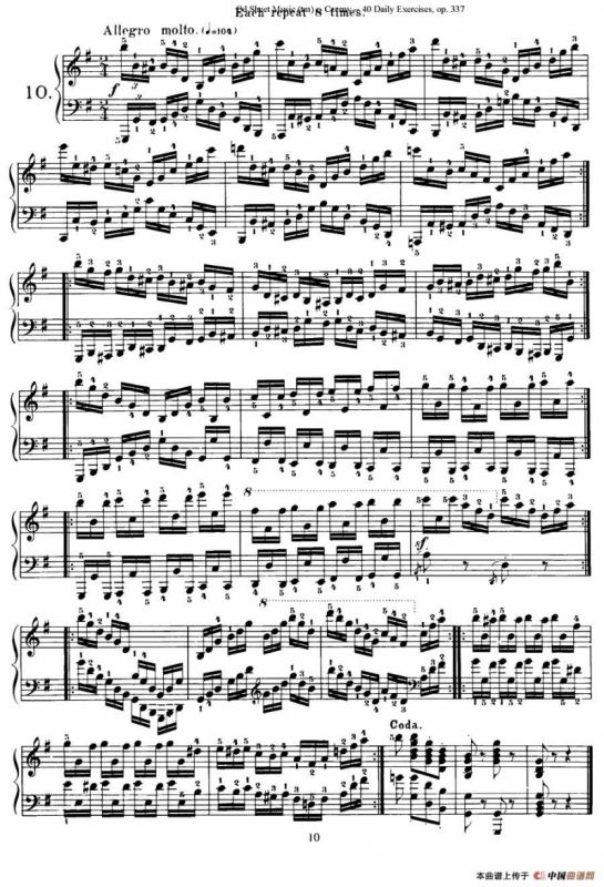 Czerny - 40 Daily Exerci Op.337（6—10）（40首日常训练曲）