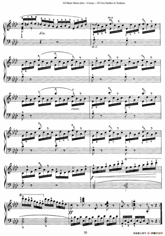 Czerny - 30 New Studies - 27（车尔尼Op849 - 30首练习曲）