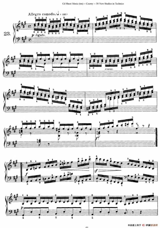 Czerny - 30 New Studies - 23（车尔尼Op849 - 30首练习曲）