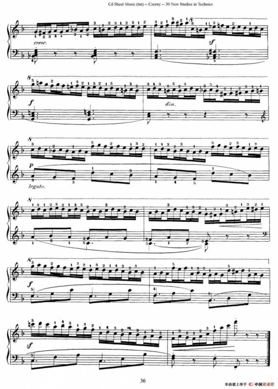 Czerny - 30 New Studies - 20（车尔尼Op849 - 30首练习曲）