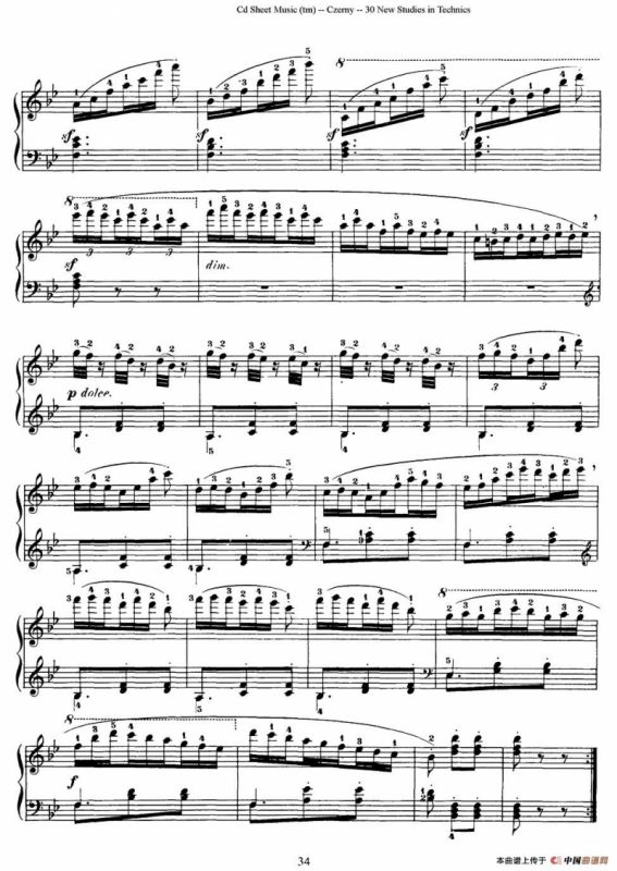 Czerny - 30 New Studies - 19（车尔尼Op849 - 30首练习曲）