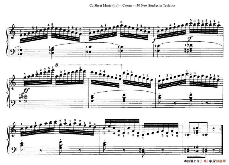 Czerny - 30 New Studies - 8（车尔尼Op849 - 30首练习曲）