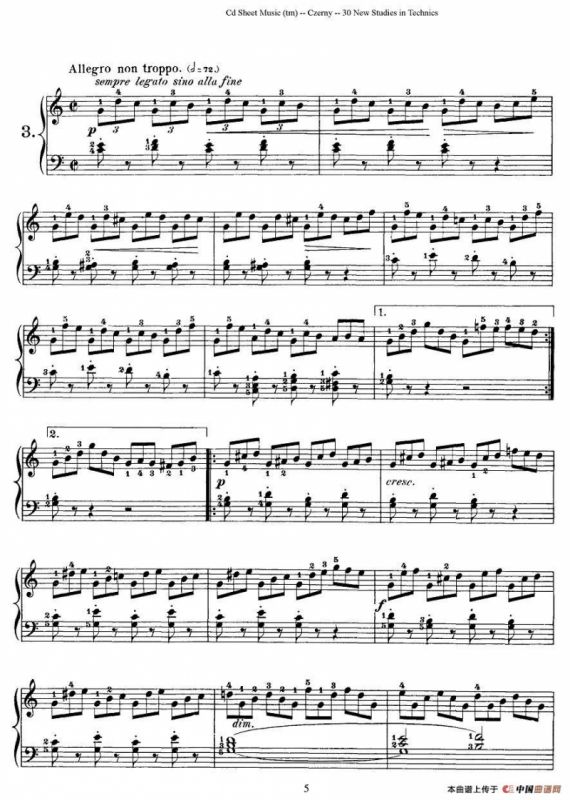 Czerny - 30 New Studies - 3（车尔尼Op849 - 30首练习曲）